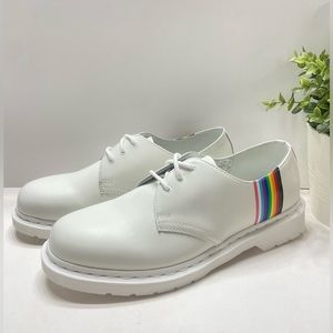 NEW Dr Martens 1461 For Pride Oxford Shoes White Smooth Leather M9/W10, M10/W 11